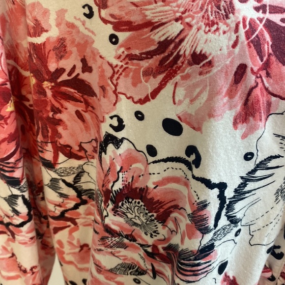 Soft Surroundings Cottagecore Button Down Floral with Ruffle Trim Sleep Top - Picture 3 of 6